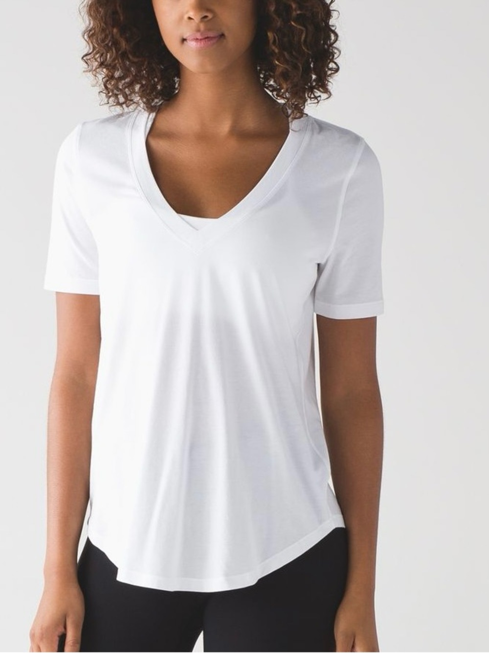 Lululemon Love Tee Ill White V-Neck Short Sleeve